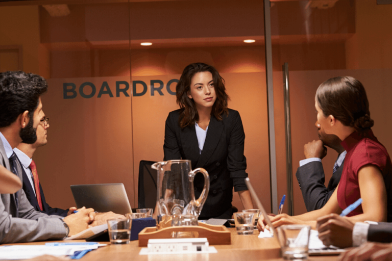 Female CEO in Boardroom